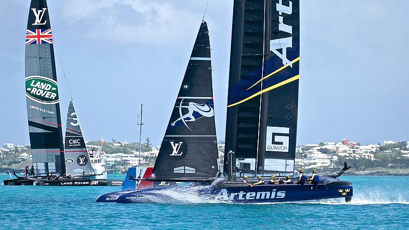 Race 3, Leg 3, Round Robin2, America's Cup Qualifier - Day 4, May 30, 2017 photo copyright Richard Gladwell taken at  and featuring the AC50 class