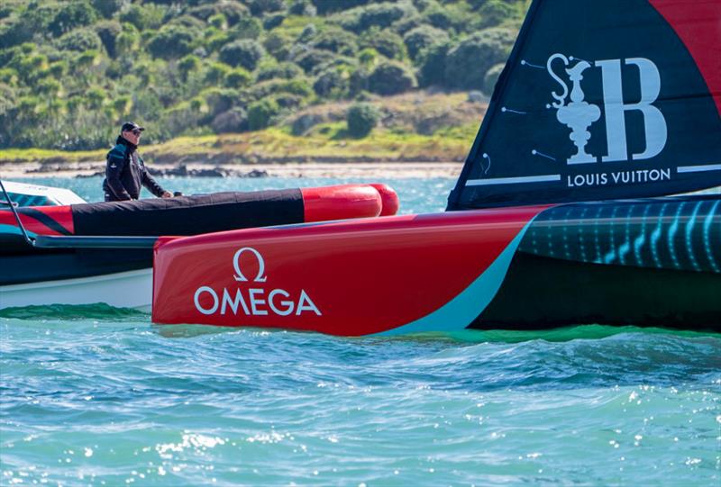 Kevin Shoebridge - COO with Emirates Team NZ in his on the water office - keeping an eye on a training session - April 2024 - Auckland photo copyright Emirates Team NZ taken at Royal New Zealand Yacht Squadron and featuring the ACC class