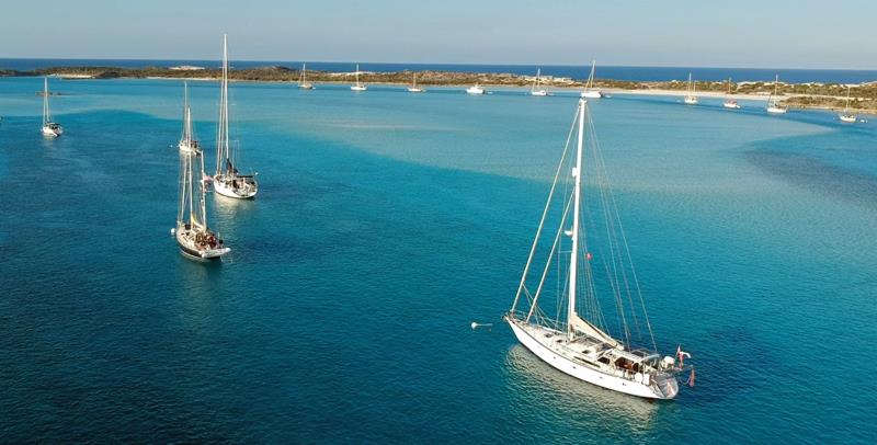 Crystal Blues rests on her mooring photo copyright SV Crystal Blues taken at  and featuring the Cruising Yacht class