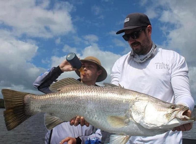 Cheers Scotty. A solid salty from local waters - photo © Fisho's Tackle World
