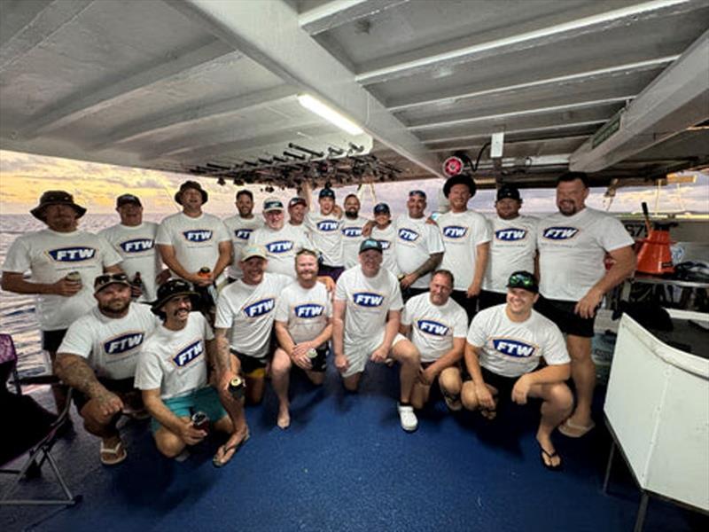 It was laughs all round when the lads distracted Dane and gathered with their special Fishos Tackle World shirts. Cheeky buggers! photo copyright Fisho's Tackle World taken at  and featuring the Fishing boat class