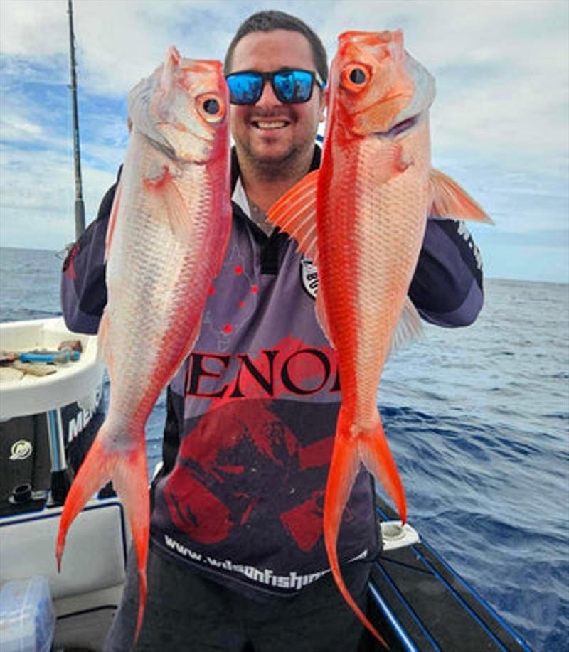 Tim headed wide last week and fished over the shelf for some tasty flamies photo copyright Fisho's Tackle World taken at  and featuring the Fishing boat class