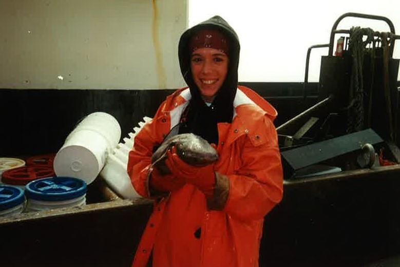 NOAA Fisheries scientist Beth Matta's first encounter with a baby Pacific sleeper shark on an Alaska research survey in 2002 was the beginning of a lifelong fascination with the species - photo © NOAA Fisheries
