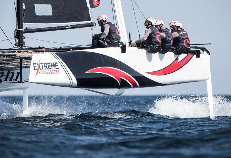 Extreme Sailing Series Act 3, Barcelona 2018 - Day 3 - Alinghi photo copyright Lloyd Images taken at  and featuring the GC32 class