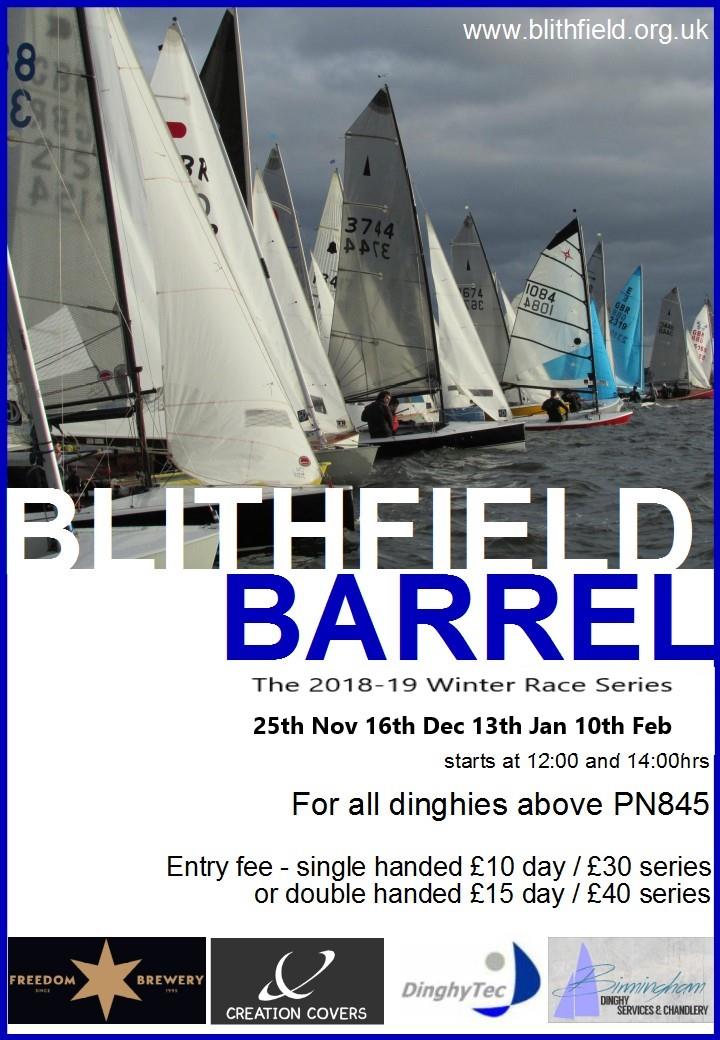 All set for the Blithfield Barrel Winter Race Series 2018/19 photo copyright Phil Mason taken at Blithfield Sailing Club