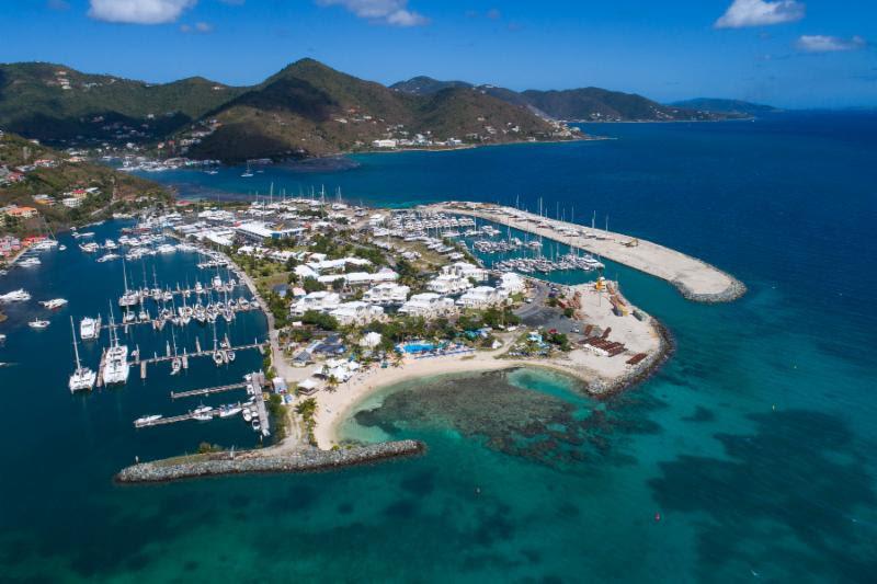 Aerial view of Nanny Cay - ready to host the 48th BVI Spring Regatta & Sailing Festival photo copyright Alastair Abrehart taken at 