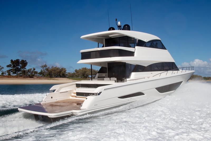 So much real estate - Maritimo M75 photo copyright John Curnow taken at  and featuring the Power boat class