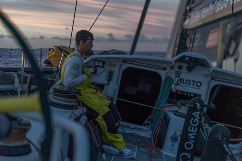 Leg 6 to Auckland, day 19 on board Brunel. 24 February, . Disappointing sched this morning. Carlo Huisman photo copyright Yann Riou / Volvo Ocean Race taken at  and featuring the Volvo One-Design class