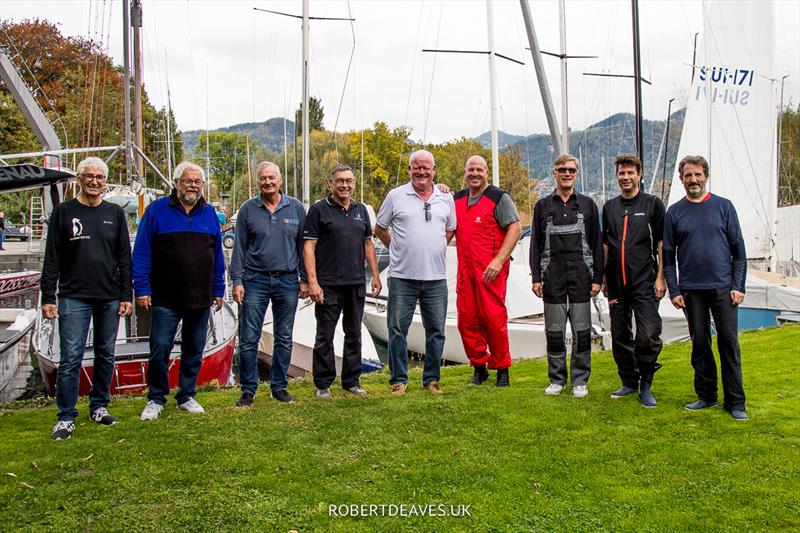 Top 3 teams at the Thunersee Yachtclub's Herbstpreis photo copyright Robert Deaves / www.robertdeaves.uk taken at Thunersee-Yachtclub and featuring the 5.5m class