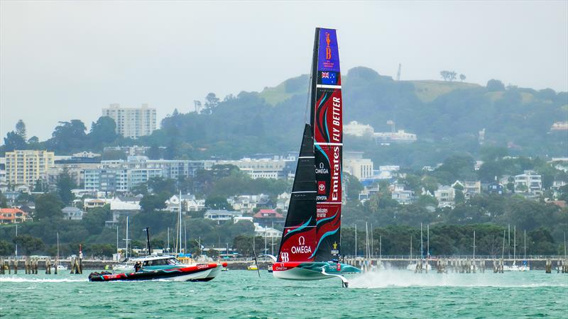 Emirates Team New Zealand - AC40 - Day 66 - February 20, 2024 - Waitemata Harbour/Hauraki Gulf photo copyright Sam Thom/America's Cup taken at Royal New Zealand Yacht Squadron and featuring the AC40 class