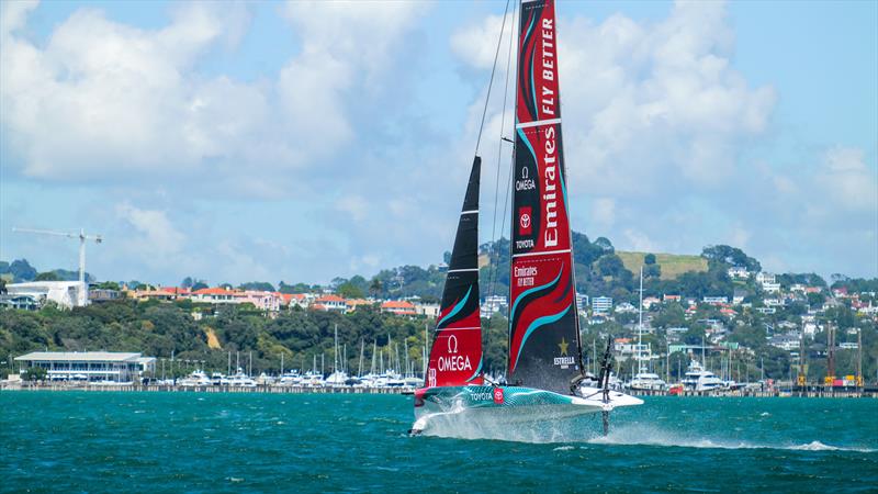 Emirates Team New Zealand - AC40 - Day 68 - March 1, 2024 - Waitemata Harbour/Hauraki Gulf photo copyright Sam Thom/America's Cup taken at Royal New Zealand Yacht Squadron and featuring the AC40 class