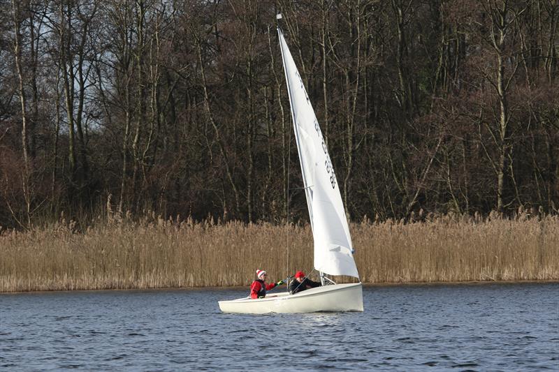 New Year's Day Open at Rollesby Broad - John Saddington and Dennis Manning were third photo copyright Kevin Davidson taken at Rollesby Broad Sailing Club and featuring the Albacore class