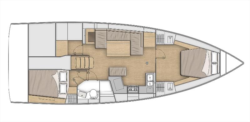 Oceanis 40.1 layout photo copyright Beneteau taken at  and featuring the Beneteau class