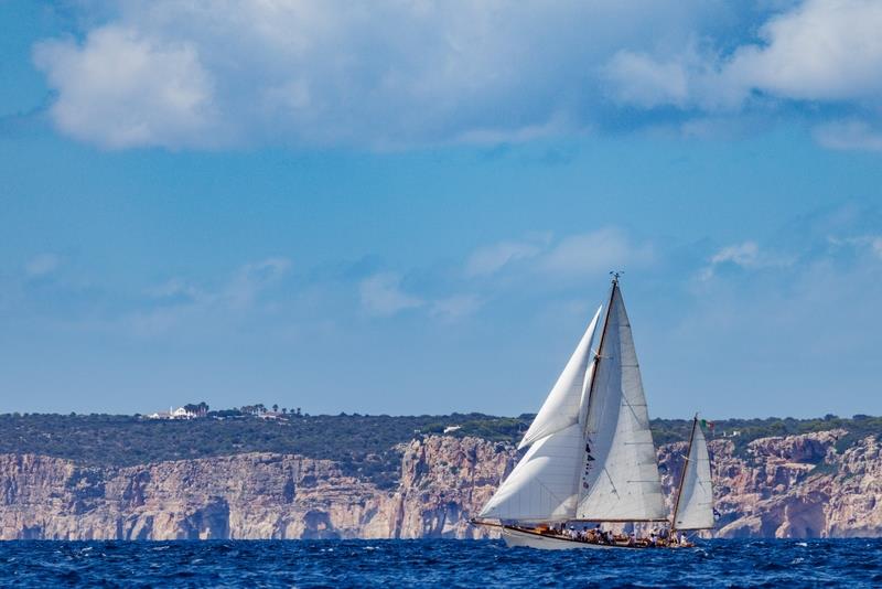 Barbara in regatta along the Minorcan coast photo copyright Nico Martinez taken at  and featuring the Classic Yachts class