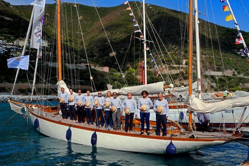 Barbara's team in Alassio on the occasion of the centenary celebrations photo copyright Alessandro Bagno taken at  and featuring the Classic Yachts class