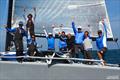 The Italian boys aboard Enfant Terrible celebrate after capturing the Farr 40 West Coast Championship © Sara Proctor / www.sailfastphotography.com