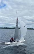 Second-placed Claude Mermod and Ruedi Moser, SUI 14799 in the Gul Fireball World Championship at Lough Derg © Con Murphy