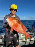 Offshore charter clients are always hoping to catch red emperor. Heading out with Double Island Point Fishing Charters improves your chances