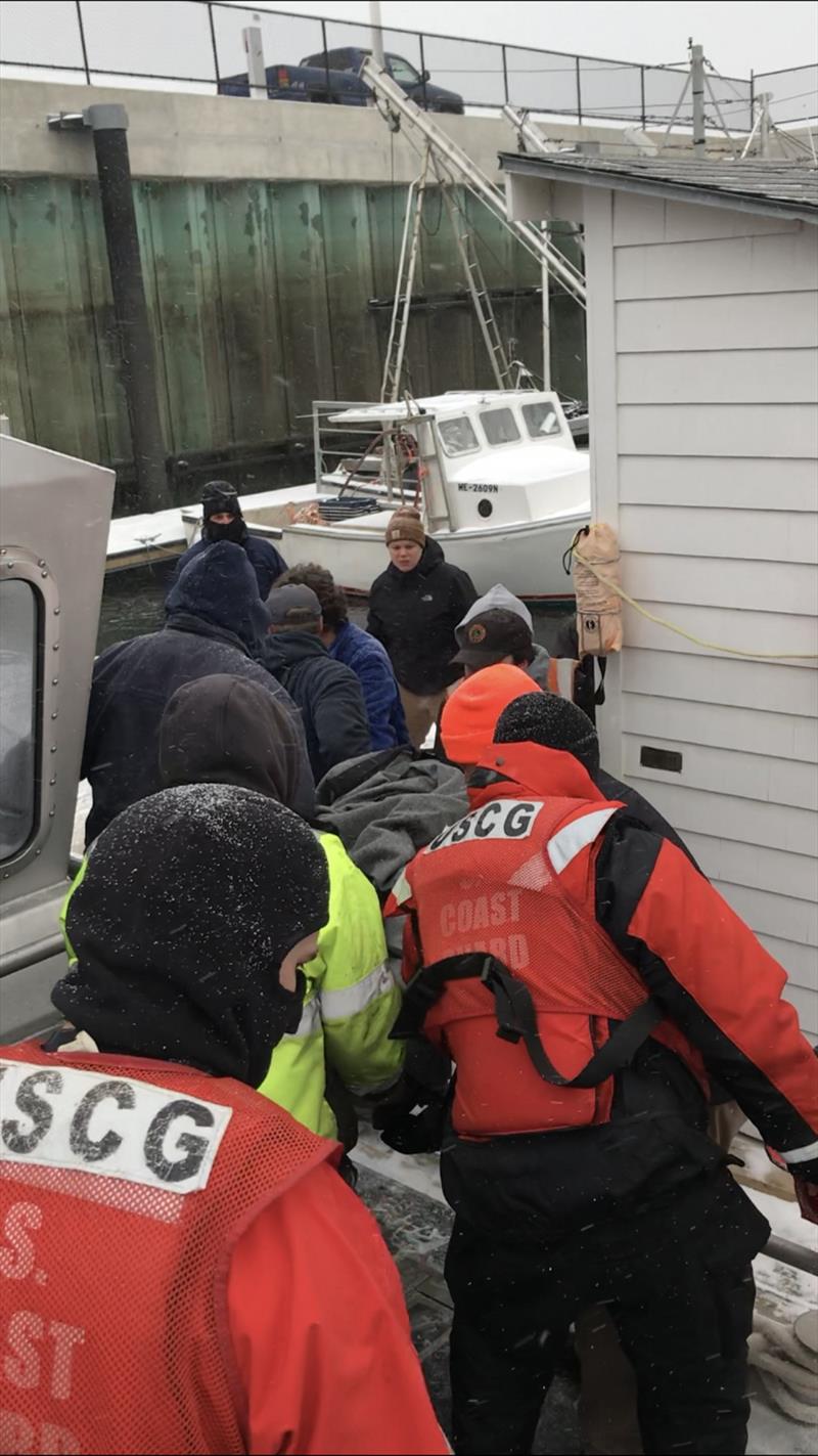 Coast Guard rescues 4 from water after boat capsizes near Eastport, Maine photo copyright U.S Coast Guard taken at  and featuring the Fishing boat class