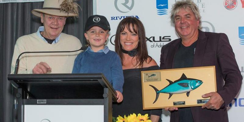 Six-year-old Harry Czabyski won the inaugural “Small Fry” award at the 2017 Riviera Port Lincoln Tuna Classic photo copyright Riviera Australia taken at  and featuring the Fishing boat class