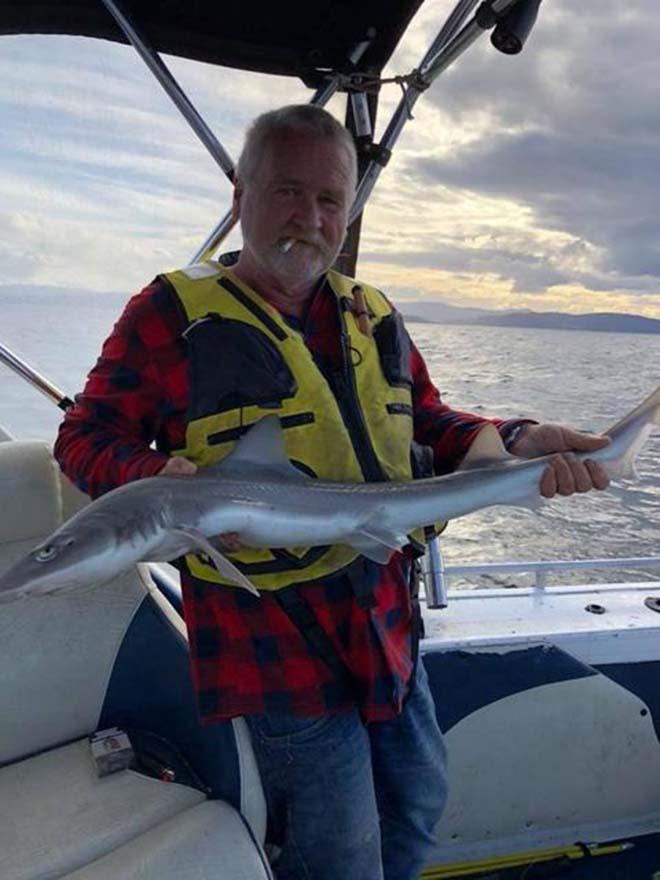 Ray with a nice Tasmanian Gummy shark photo copyright Carl Hyland taken at  and featuring the Fishing boat class