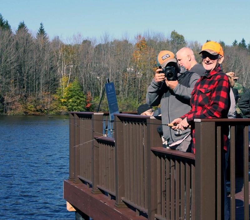 Union volunteers helped local Armed Forces veterans enjoy the new public fishing pier at Griffin Reservoir - photo © Union Sportsmen’s Alliance