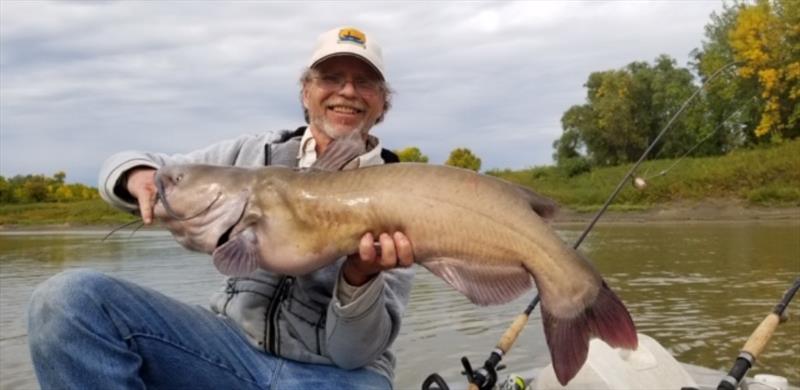 On October 13, 2018, angler Ted Ellenbecker potentially set the men's 2 kg (4 lb) line class world record for channel catfish (Ictalurus punctatus) with this fish that weighed in at 8.27 kilograms (18 pounds, 4 ounces) photo copyright IGFA taken at  and featuring the Fishing boat class