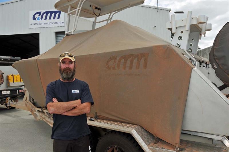 9,500km and four weeks in the outback, AMM director Barton Thomas looking just as rugged as the tortuous testing he had just completed successfully photo copyright John Daffy taken at  and featuring the Fishing boat class