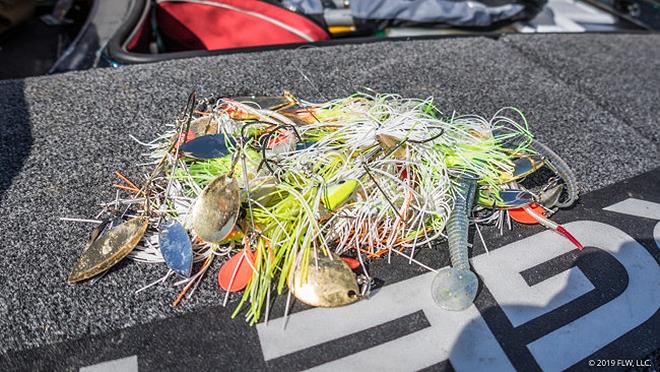 Top 10 baits from Grand Lake photo copyright FLW, LLC taken at  and featuring the Fishing boat class