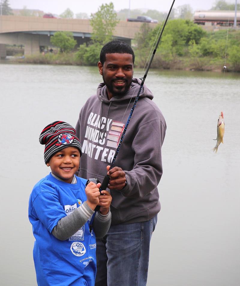 More than 120 young anglers experienced fishing firsthand Saturday during the free Dayton Area Take Kids Fishing Day photo copyright Dan Johnson taken at  and featuring the Fishing boat class