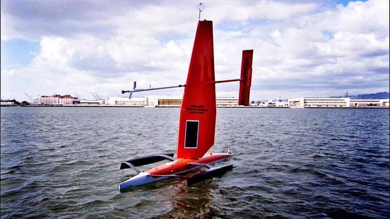 A saildrone being prepped for launch. - photo © NOAA Fisheries