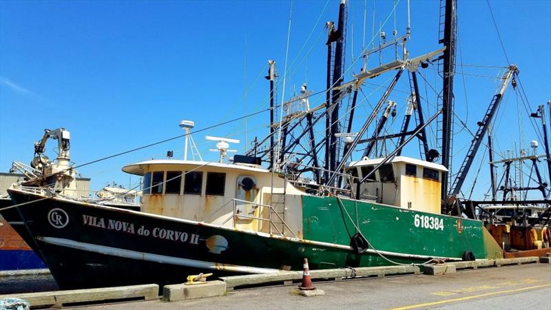 This is the Vila Nova do Corvo II moored up in Leonard's Wharf on Friday, Aug. 9, 2019 in New Bedford, Massachusetts photo copyright Petty Officer 2nd Class Shannon Young taken at  and featuring the Fishing boat class