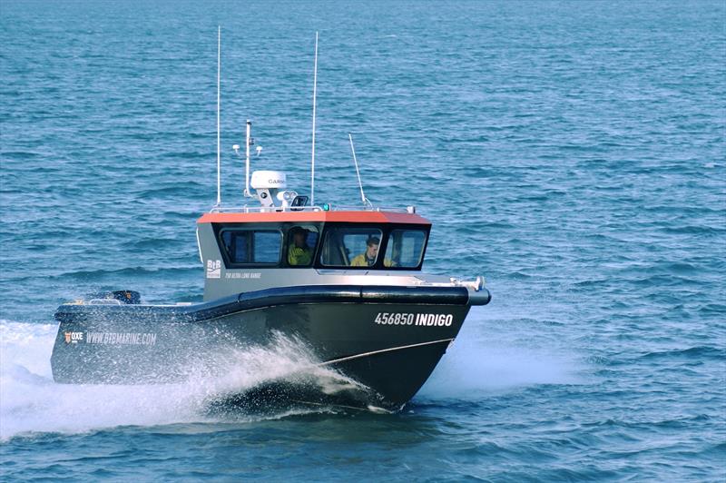 BtB Marine's Indigo 750ULR, OXE Diesel powered, ultra-long-range commercial workboat in action photo copyright Power Equipmen taken at  and featuring the Fishing boat class