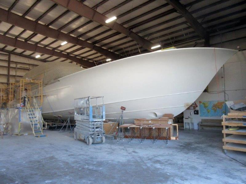 With a new owner, construction has resumed on Hull 60 photo copyright Jarrett Bay Boatworks taken at  and featuring the Fishing boat class