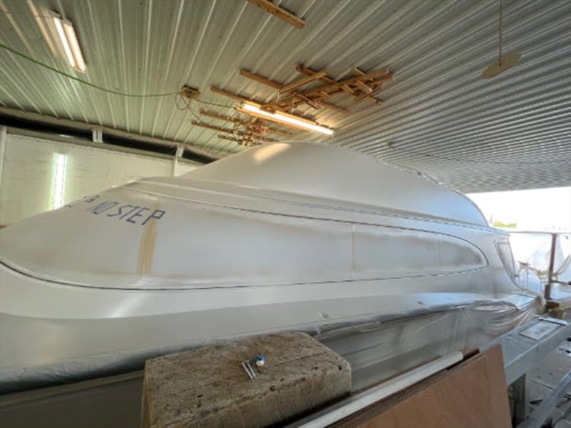 Hull #7 - Deckhouse in finish primer photo copyright Michael Rybovich & Sons taken at  and featuring the Fishing boat class