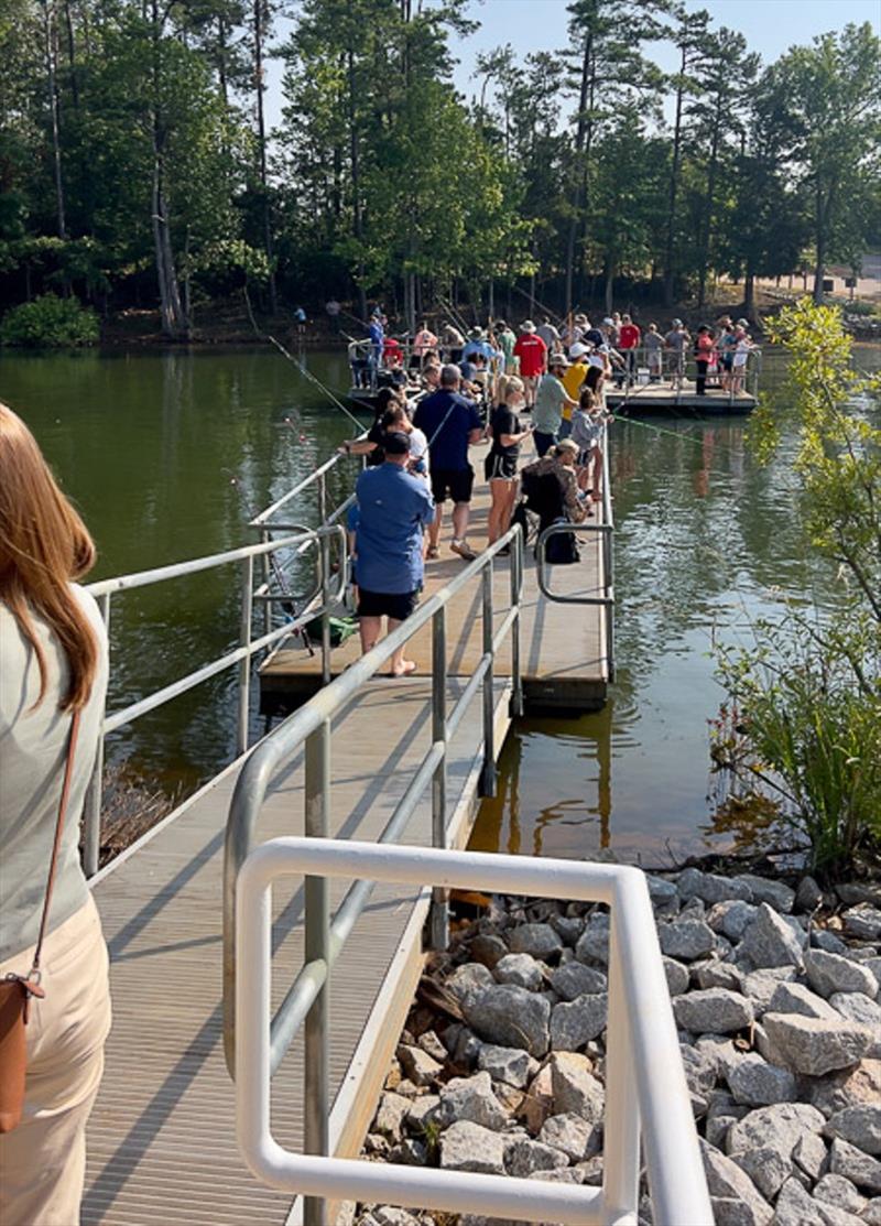Over 100 youth had a chance to cast a line, many for the first time, after the ribbon cutting ceremony photo copyright Union Sportsmen's Alliance taken at  and featuring the Fishing boat class