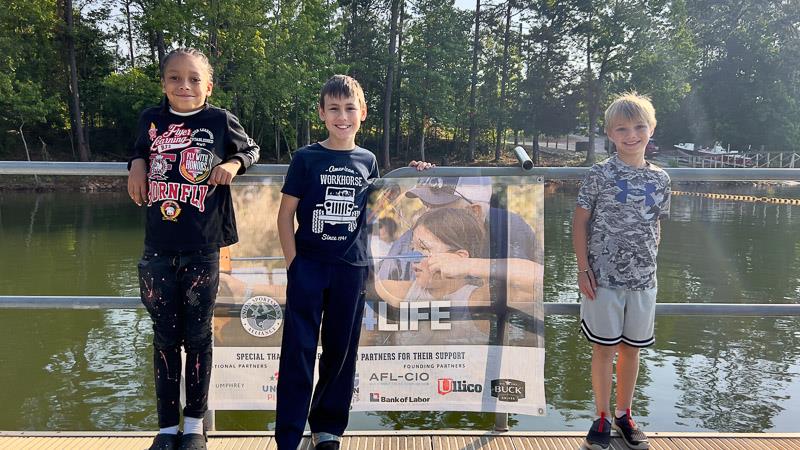 Many youth were in attendence to participate in the first ever Take Kids Fishing day to commemorate the day - photo © Union Sportsmen's Alliance