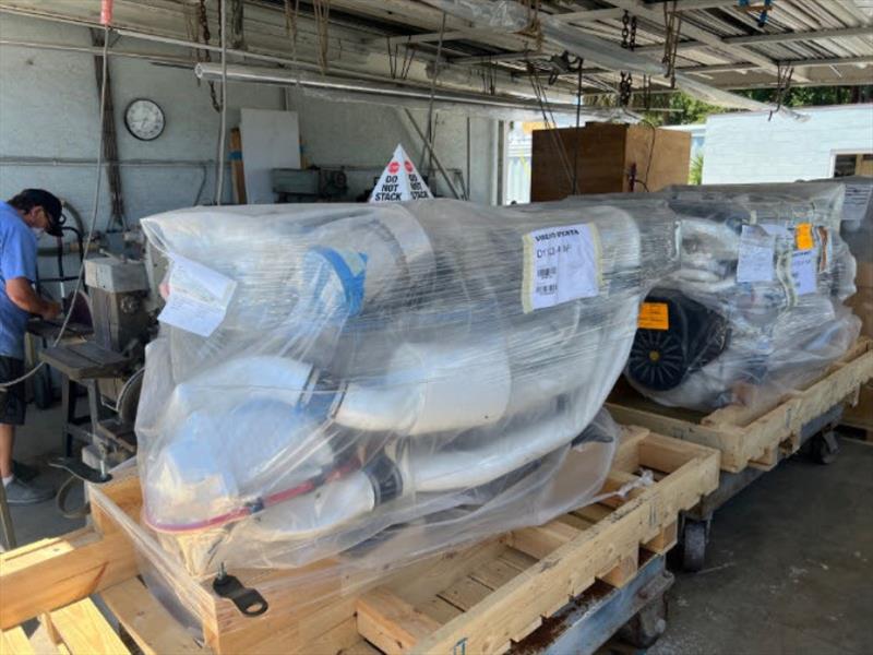 Hull #10 - Engines have arrived - photo © Michael Rybovich & Sons