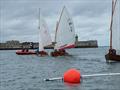 Irish 12 Foot Dinghy Class Championship: Sgadan to windward of Cora as they count down the seconds to the start © Gerry Murray