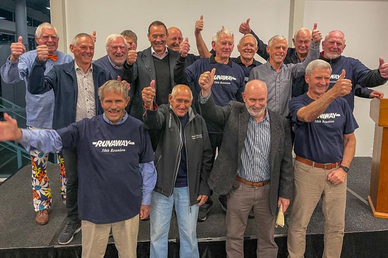Fifty years on the crew of Pathfinder, Runaway and Waianiwa get together at the Royal Akarana Yacht Club in Auckland - June 2021 photo copyright Yachting NZ taken at Royal Akarana Yacht Club and featuring the IOR class