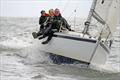 Roger Wilkins getting wet on Starlight during the Royal Northumberland Yacht Club Regatta © Alan Smith