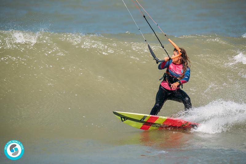 Carla has made more of her wave game this season - hence her position at the top of the leaderboard! - GKA Kite World Cup Dakhla, Day 10 photo copyright Ydwer van der Heide taken at  and featuring the Kiteboarding class