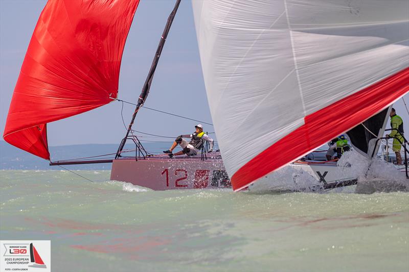 EUROSAF L30 Europeans 2021 photo copyright Cserta Gábor taken at Spartacus Sailing Club and featuring the L30 class
