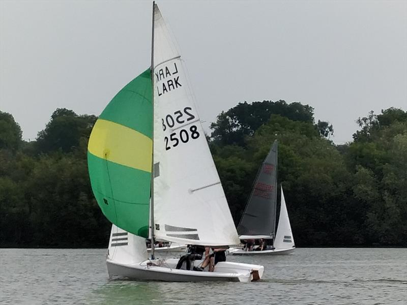 Samuel Bailey and Holly Evans win the Banbury Lark Open photo copyright Paul Rhodes taken at Banbury Sailing Club and featuring the Lark class