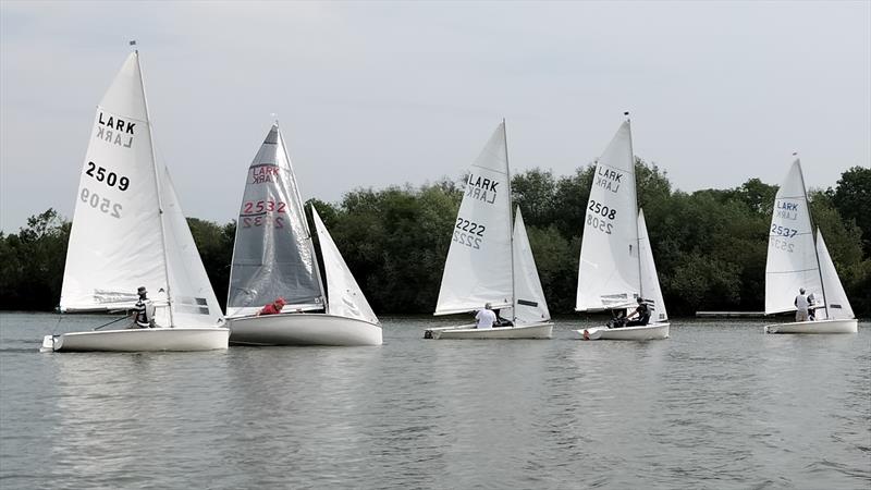 Tight racing at the Banbury Lark Open photo copyright Paul Rhodes taken at Banbury Sailing Club and featuring the Lark class