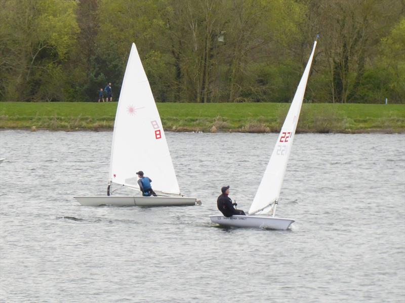 Crossing tacks during the Shustoke ILCA Open photo copyright Toby Ward taken at Shustoke Sailing Club and featuring the ILCA 7 class
