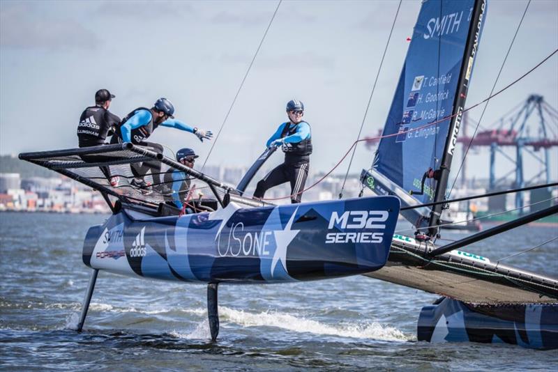 2. Hayden Goodrick was a member of the USOne team here competing in the 2016 M32 Series Gothenburg  Day1  photo copyright Adstream AB taken at Chicago Match Race Center and featuring the M32 class