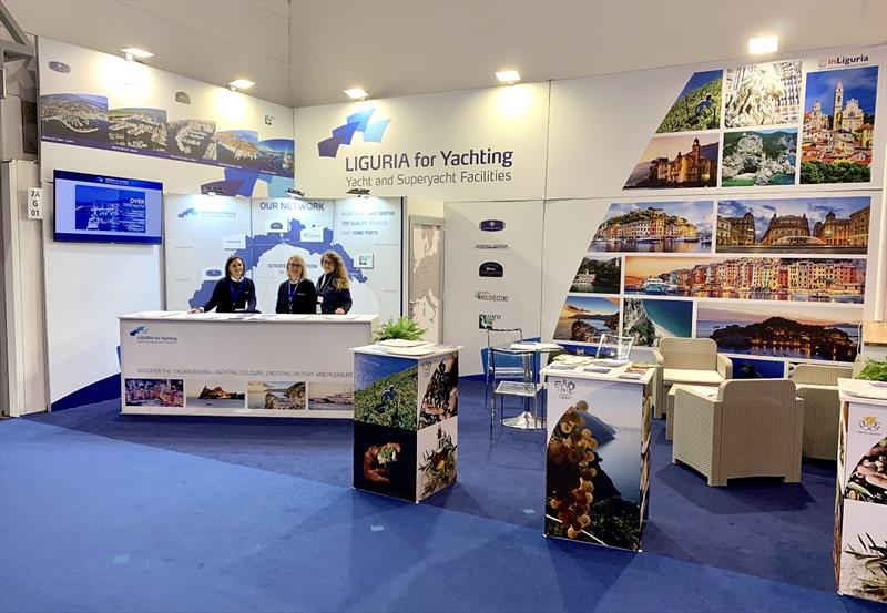 Liguria For Yachting stand at Boot Dusseldorf photo copyright Massimo Procopio taken at  and featuring the Marine Industry class