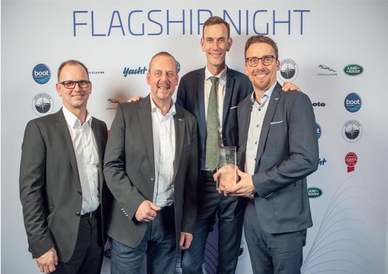 The Volvo Penta team onsite to recieve the award (from left to right) Frank Abraham, Jan Wiese, Johan Inden, and Philipp Rossée photo copyright Volvo Penta taken at  and featuring the Marine Industry class