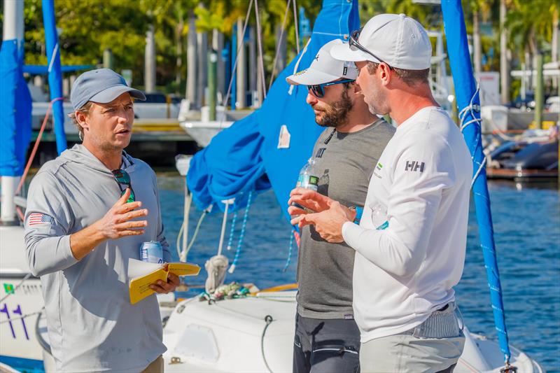 Post-racing debrief, Melges 20 style photo copyright Scott Trauth taken at Miami Yacht Club and featuring the Melges 20 class